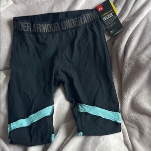 Under Armour Black and Aqua Women's Shorts